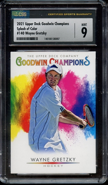 2021 UPPER DECK GOODWIN CHAMPIONS SPLASH OF COLOR 140 WAYNE GRETZKY CSG MINT 9