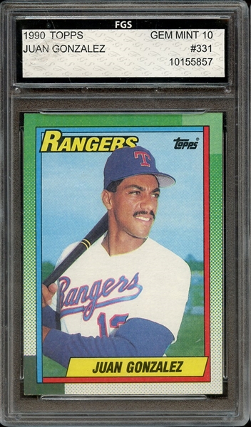 1990 TOPPS 331 JUAN GONZALEZ FGS 10