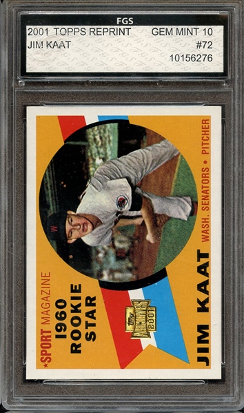 2001 TOPPS REPRINT 72 JIM KAAT FGS 10