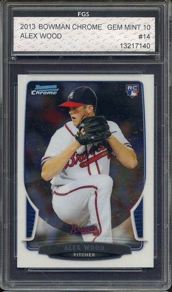 2013 BOWMAN CHROME 14 ALEX WOOD FGS 10