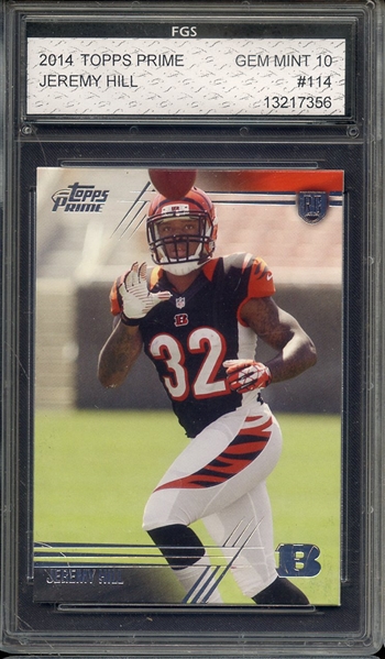 2014 TOPPS PRIME 114 JEREMY HILL FGS 10