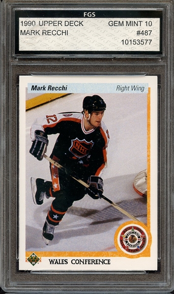 1990 UPPER DECK 487 MARK RECCHI FGS 10