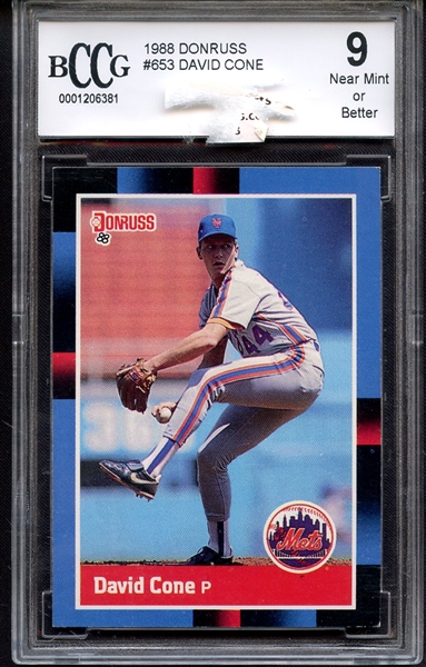 1988 DONRUSS 653 DAVID CONE BCCG 9