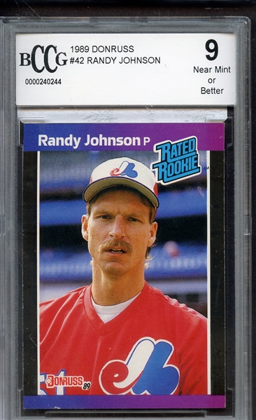 1989 DONRUSS 42 RANDY JOHNSON BCCG 9