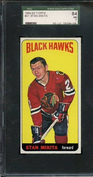 1964 TOPPS 31 STAN MIKITA SGC NM 84 / 7