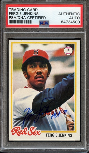 1978 TOPPS 720 SIGNED FERGIE JENKINS HOF 91 PSA/DNAA UTO AUTHENTIC