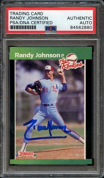 1989 DONRUSS ROOKIES 43 SIGNED RANDY JOHNSON PSA/DNA AUTO AUTHENTIC