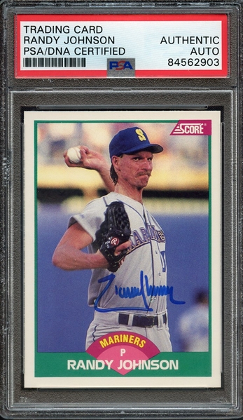 1989 SCORE TRADED 77T SIGNED RANDY JOHNSON PSA/DNA AUTO AUTHENTIC