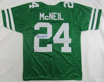 Freeman McNeil Signed Auto Autograph Replica Jets Jersey JSA COA