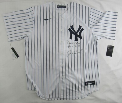 David Cone Joe Girardi Signed Auto Autograph Nike Yankees Jersey w/ Insc JSA Witness COA