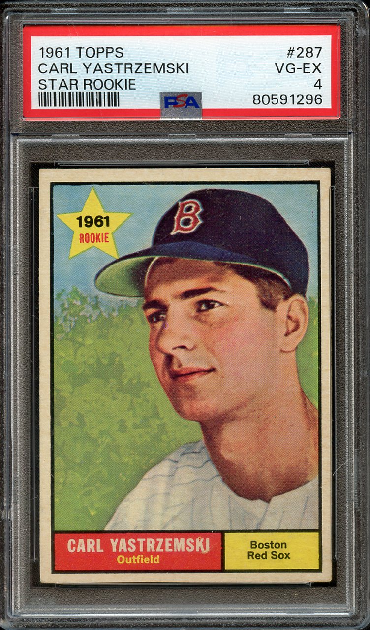 Lot Detail - 1961 TOPPS 287 CARL YASTRZEMSKI STAR ROOKIE PSA VG-EX 4