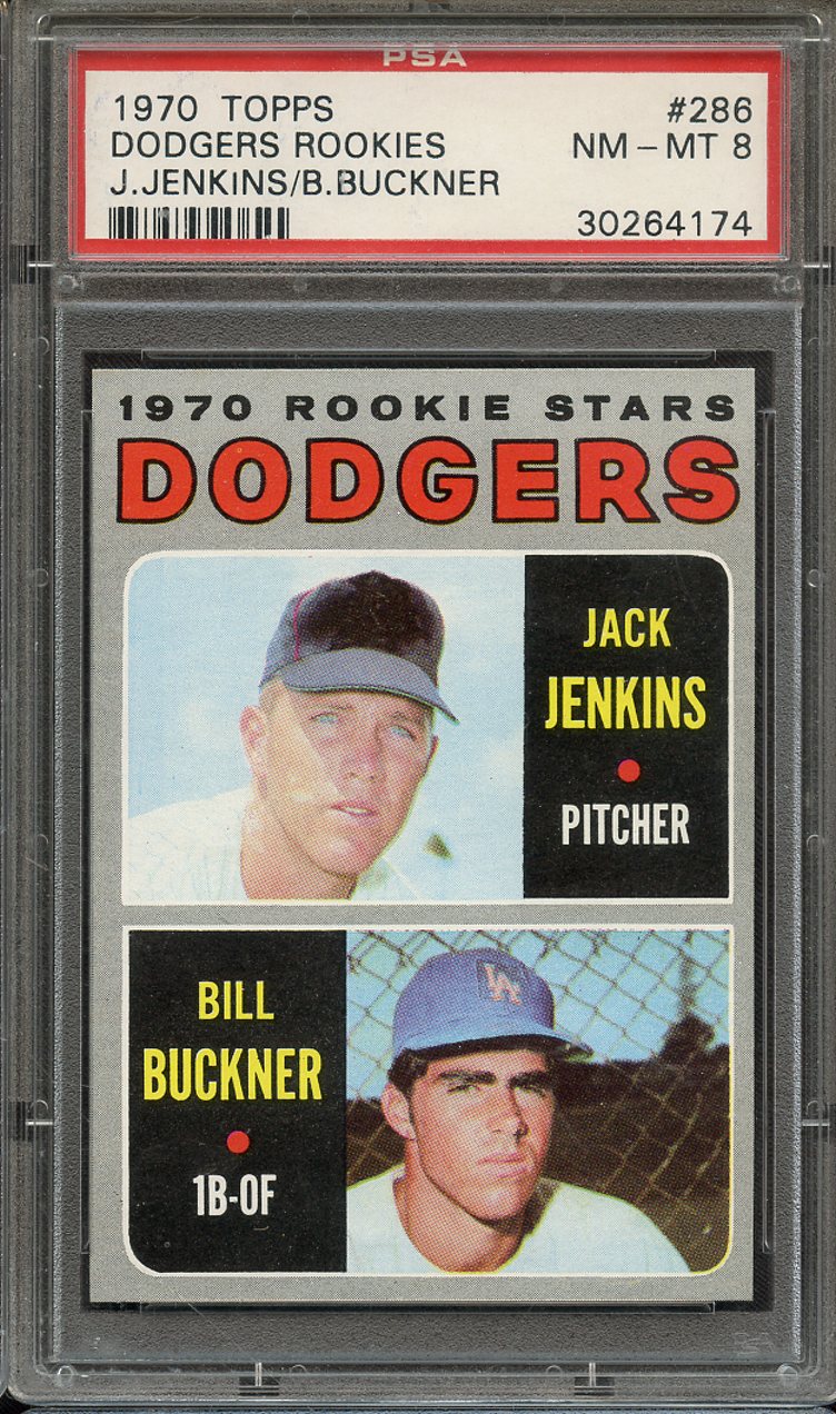 Lot Detail - 1970 TOPPS 286 DODGERS ROOKIES J.JENKINS/B.BUCKNER PSA NM-MT 8