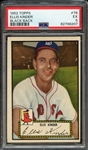 1952 TOPPS 78 ELLIS KINDER BLACK BACK PSA EX 5