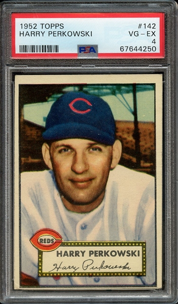 1952 TOPPS 142 HARRY PERKOWSKI PSA VG-EX 4