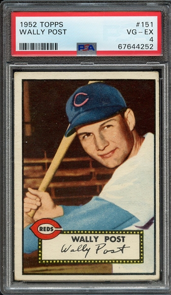 1952 TOPPS 151 WALLY POST PSA VG-EX 4