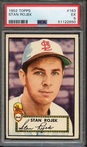 1952 TOPPS 163 STAN ROJEK PSA EX 5