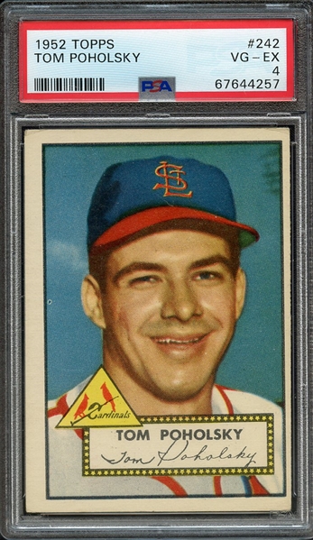 1952 TOPPS 242 TOM POHOLSKY PSA VG-EX 4