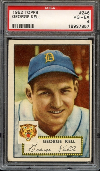 1952 TOPPS 246 GEORGE KELL PSA VG-EX 4