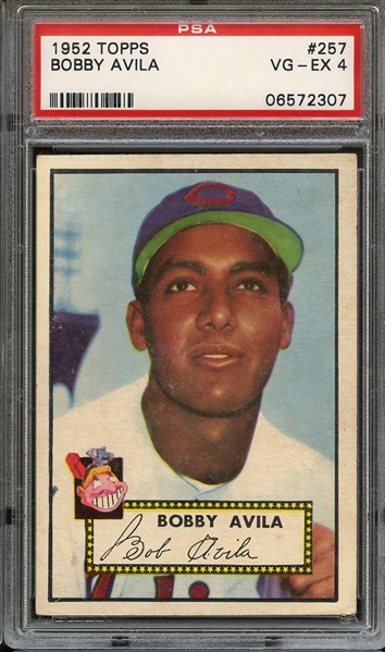 1952 TOPPS 257 BOBBY AVILA PSA VG-EX 4