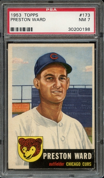 1953 TOPPS 173 PRESTON WARD PSA NM 7