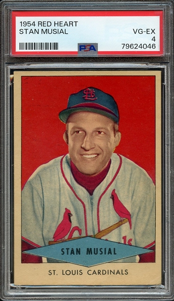 1954 RED HEART STAN MUSIAL PSA VG-EX 4