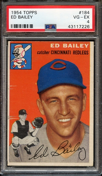 1954 TOPPS 184 ED BAILEY PSA VG-EX 4