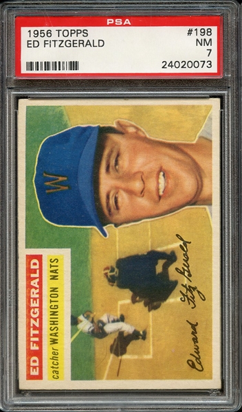 1956 TOPPS 198 ED FITZGERALD PSA NM 7