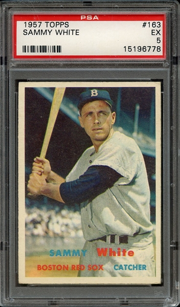 1957 TOPPS 163 SAMMY WHITE PSA EX 5