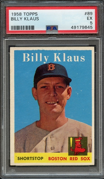 1958 TOPPS 89 BILLY KLAUS PSA EX 5