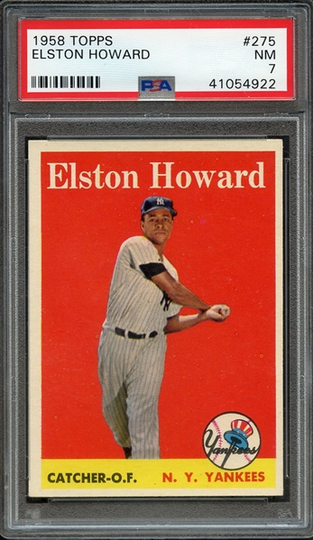 1958 TOPPS 275 ELSTON HOWARD PSA NM 7