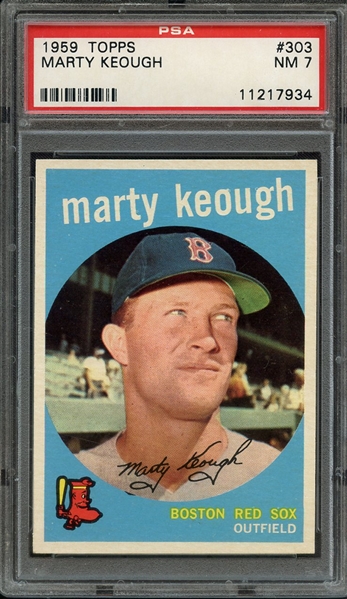 1959 TOPPS 303 MARTY KEOUGH PSA NM 7