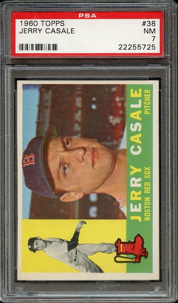 1960 TOPPS 38 JERRY CASALE PSA NM 7