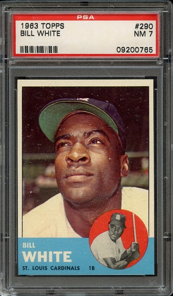 1963 TOPPS 290 BILL WHITE PSA NM 7