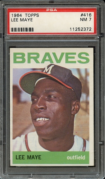 1964 TOPPS 416 LEE MAYE PSA NM 7