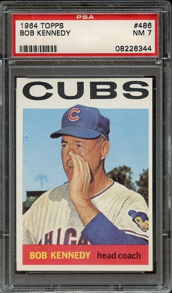 1964 TOPPS 486 BOB KENNEDY PSA NM 7