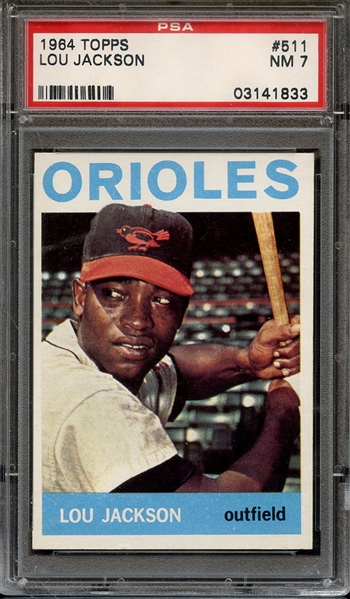 1964 TOPPS 511 LOU JACKSON PSA NM 7