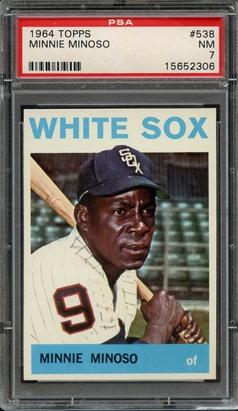 1964 TOPPS 538 MINNIE MINOSO PSA NM 7