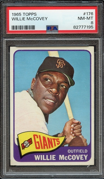 1965 TOPPS 176 WILLIE McCOVEY PSA NM-MT 8