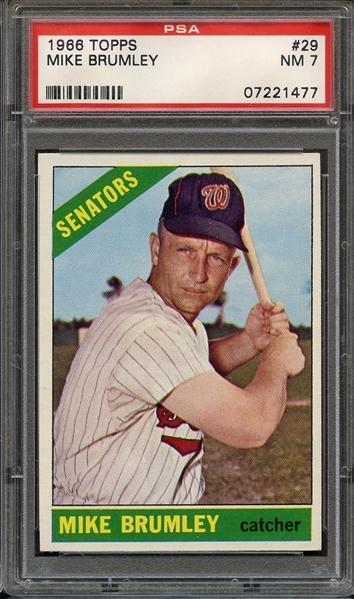 1966 TOPPS 29 MIKE BRUMLEY PSA NM 7