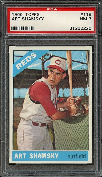 1966 TOPPS 119 ART SHAMSKY PSA NM 7