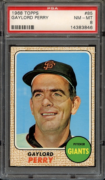 1968 TOPPS 85 GAYLORD PERRY PSA NM-MT 8