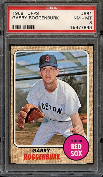 1968 TOPPS 581 GARRY ROGGENBURK PSA NM-MT 8