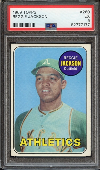 1969 TOPPS 260 REGGIE JACKSON PSA EX 5