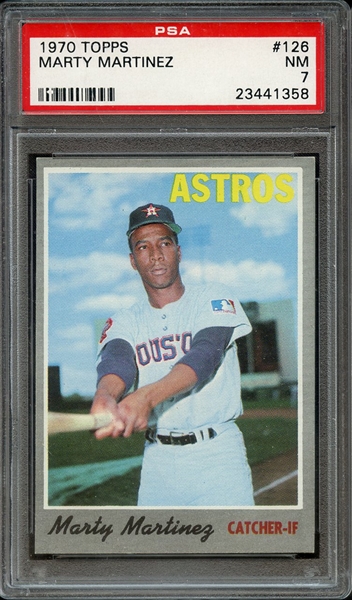 1970 TOPPS 126 MARTY MARTINEZ PSA NM 7