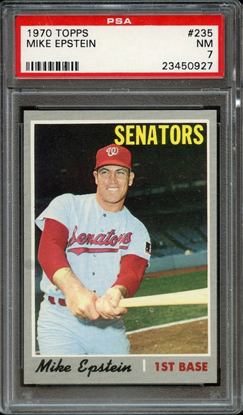 1970 TOPPS 235 MIKE EPSTEIN PSA NM 7