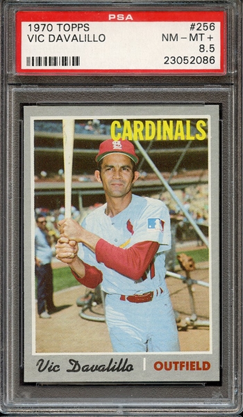 1970 TOPPS 256 VIC DAVALILLO PSA NM-MT+ 8.5