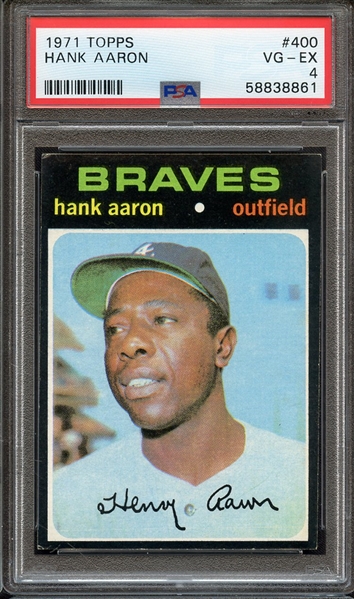 1971 TOPPS 400 HANK AARON PSA VG-EX 4