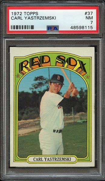 1972 TOPPS 37 CARL YASTRZEMSKI PSA NM 7