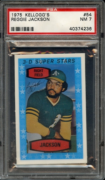 1975 KELLOGG'S 54 REGGIE JACKSON PSA NM 7