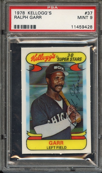 1978 KELLOGG'S 37 RALPH GARR PSA MINT 9